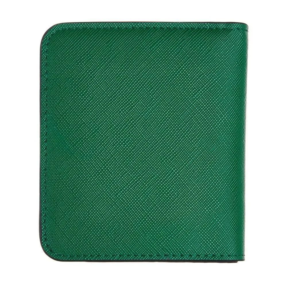 Emerald Green Leather Compact Wallet - Picture 5 of 5